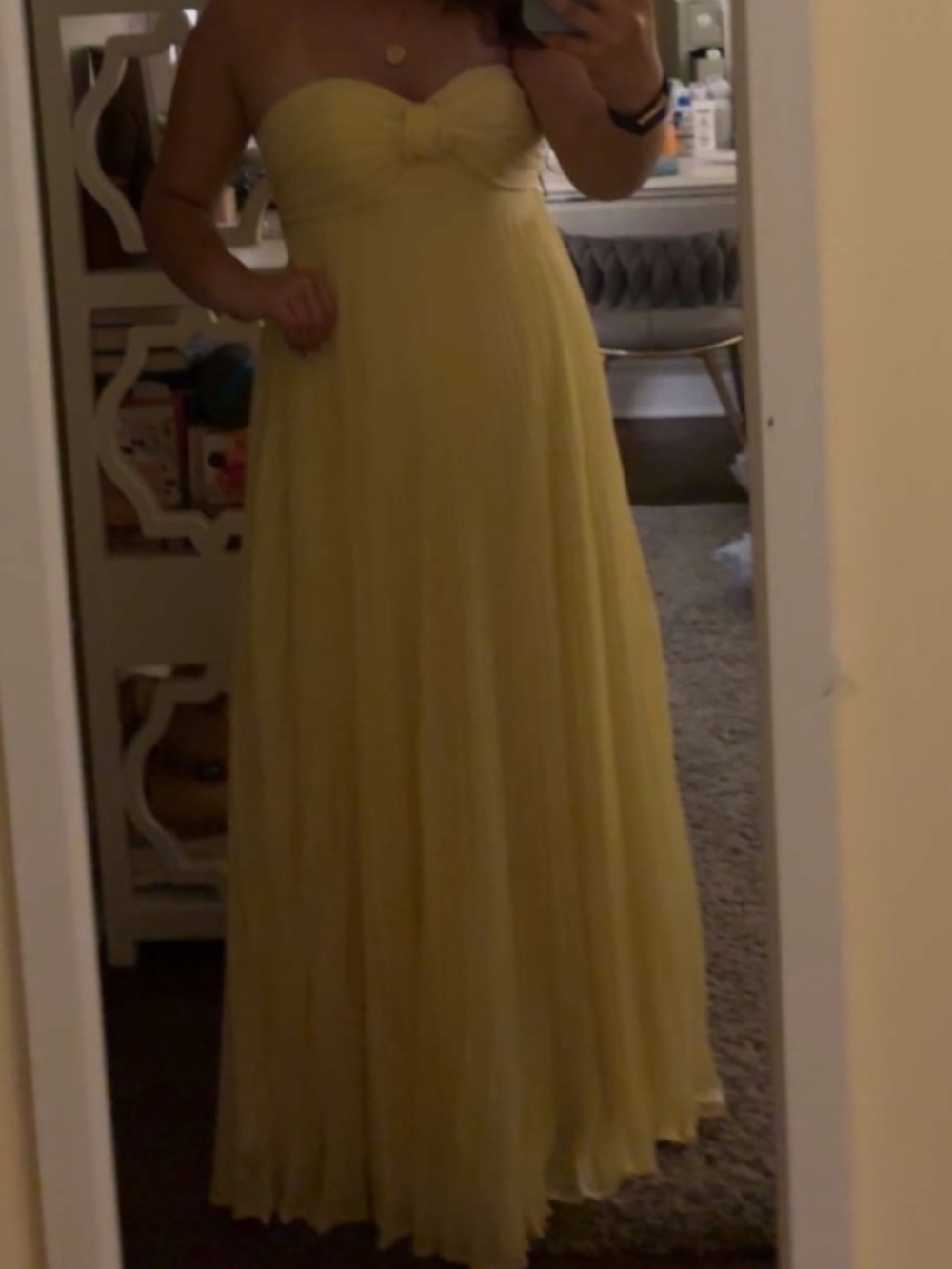 Kiss Prom A-Line Light Yellow Sweetheart Chiffon Prom Dress💛✨